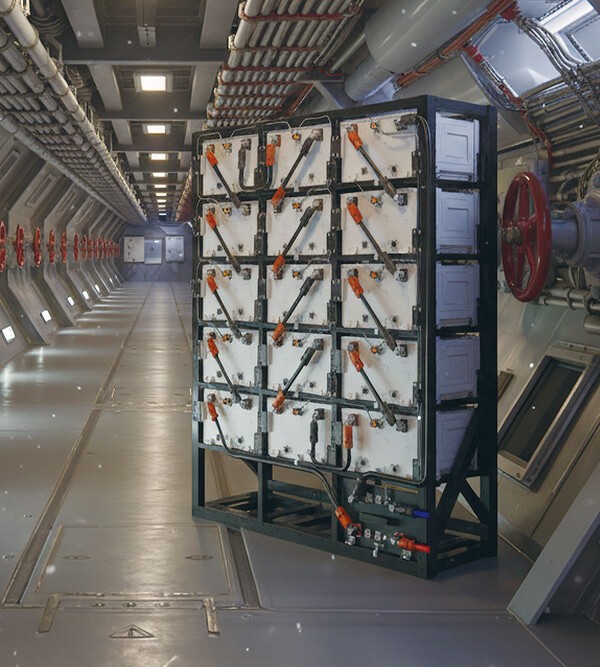 이솔루션 해수부 형식승인 ESS 제품모습 [사진=이솔루션]<br>