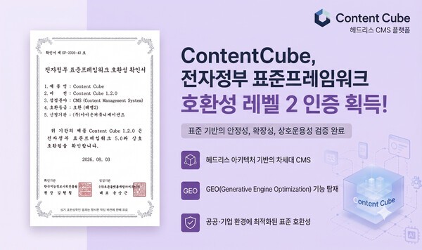 아이온커뮤니케이션즈, 헤드리스 CMS 'ContentCube' 전자정부 표준프레임... - 뉴스 썸네일 이미지
