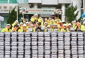 빗썸나눔, 동대문구 장안1동 주민센터와 '김장나눔' 봉사…1500포기 지원